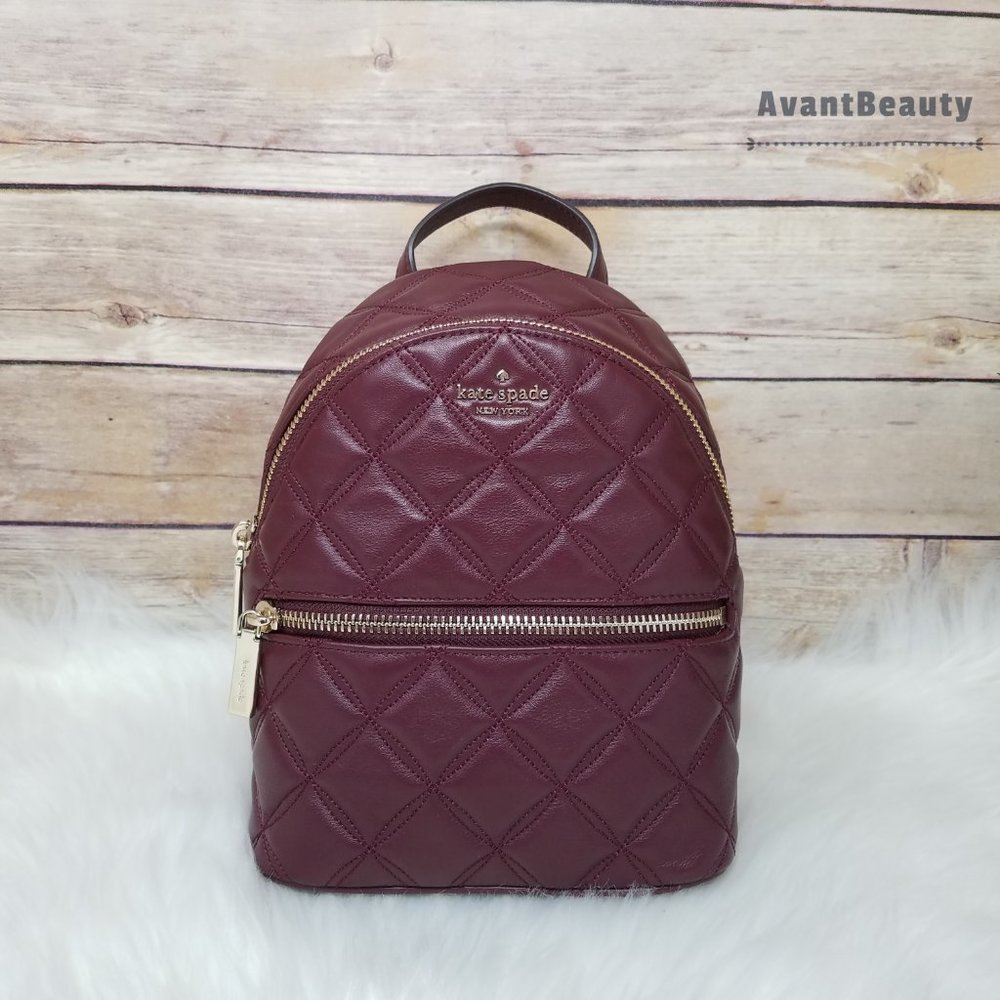 Kate Spade Mini Convertible Backpack Leather Red - Picture 1 of 12
